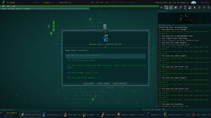 The player speaks to the goatman Indix, who is a “pariah” - one of the dialogue options can ask him why…