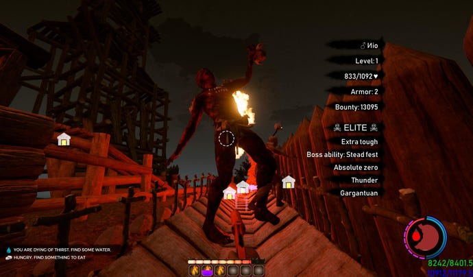 A man on fire in Champs