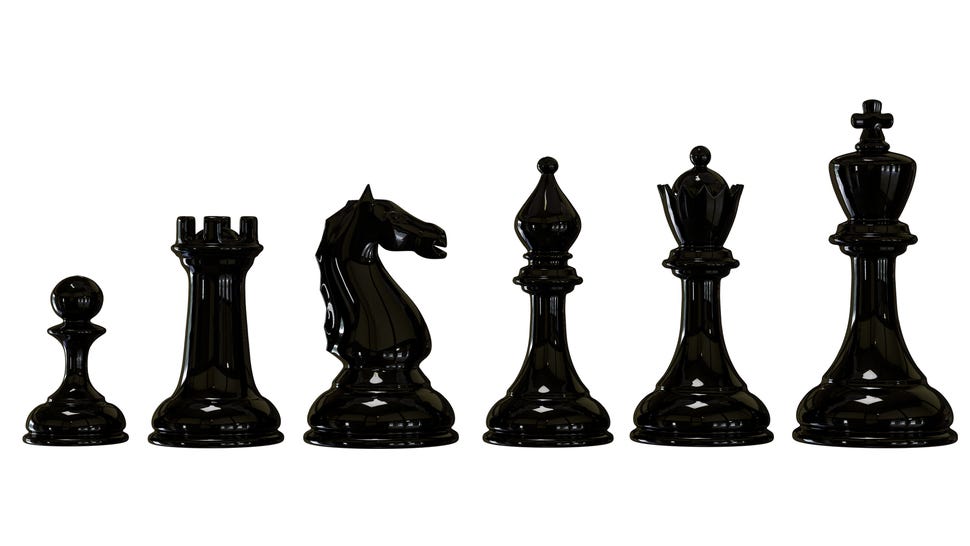 Outlines of chess pieces