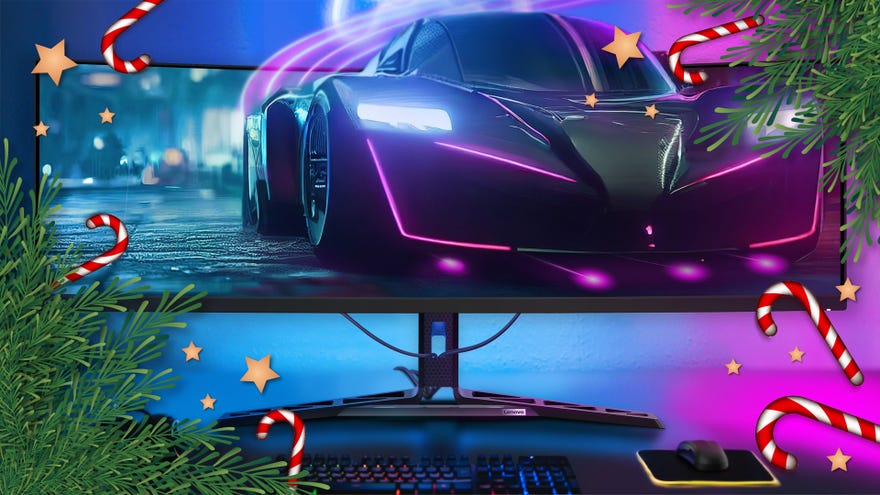 LENOVO Legion R45w-30 with christmas overlay