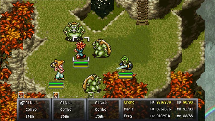 Battling in a Chrono Trigger screenshot.