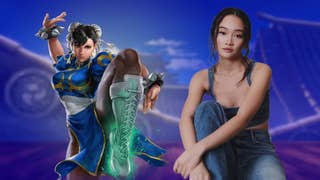 Custom header of Chun Li next to Callina Liang