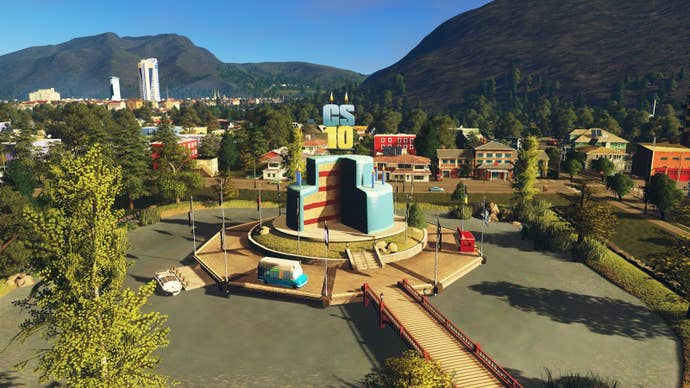A big ol' 10th birthday cake for Cities: Skylines.