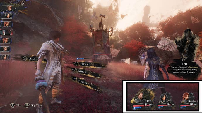 clair obscur expedition 33 combat party stats highlighted