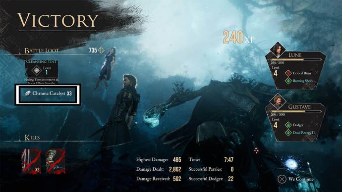 clair obscur expedition 33 eveque defeat rewards chroma catalyst highlighted