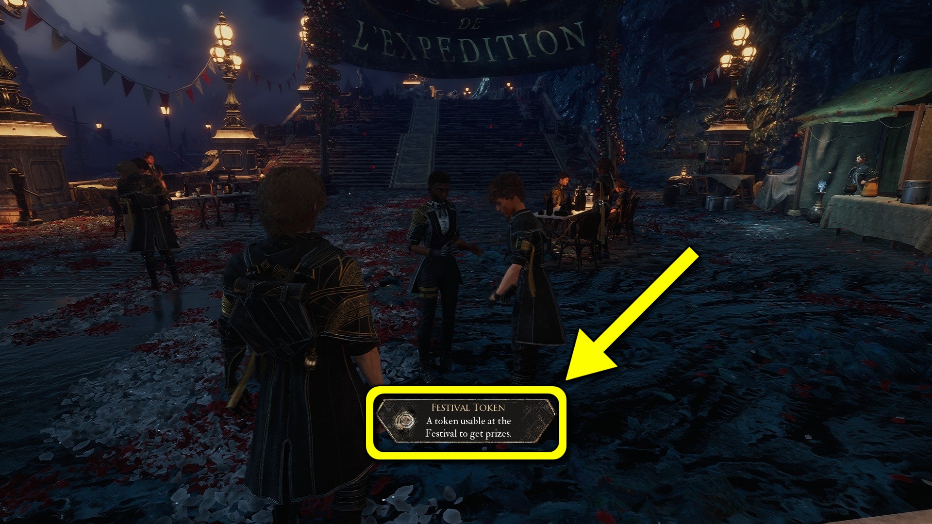 A screenshot from Clair Obscur: Expedition 33, highlighting the Festival Token pick-up you recieve from completing any side missions in the Expedition Festival section of the prologue. - 3