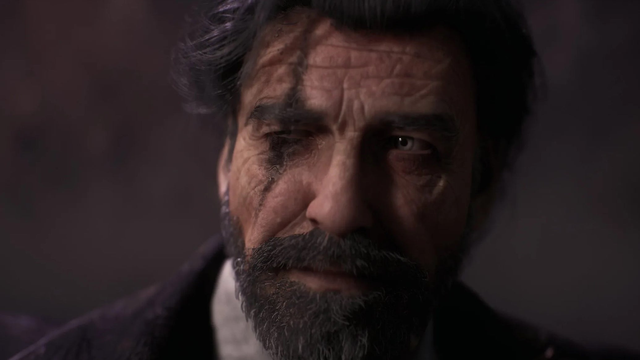 A mournful man with a scarred face. It's Renoir from Clair Obscur: Expedition 33. - 1