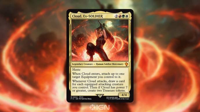 Magic: The Gathering Final Fantasy crossover card of FF7’s Cloud