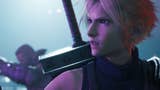 Final Fantasy's Cloud McStrife, up close and gritting his teeth in determination. Over his shoulder the haft of his enormous Buster Sword can be seen.