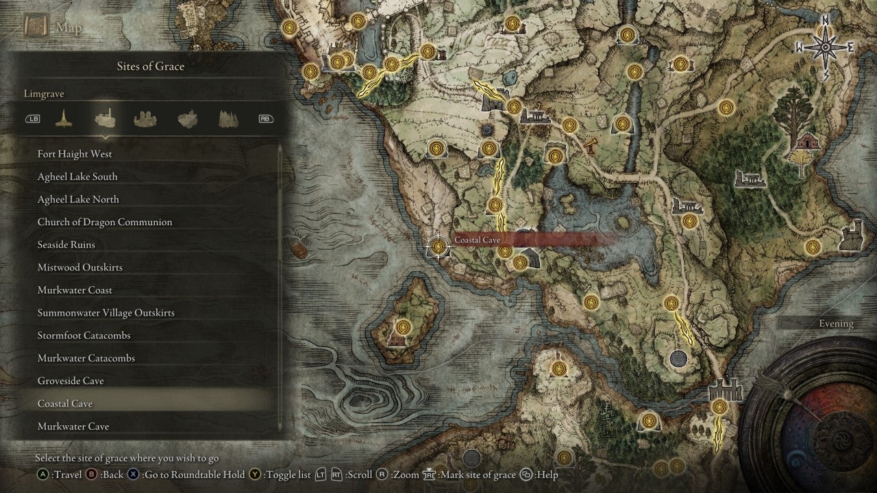 Coastal Cave Grace in Elden Ring