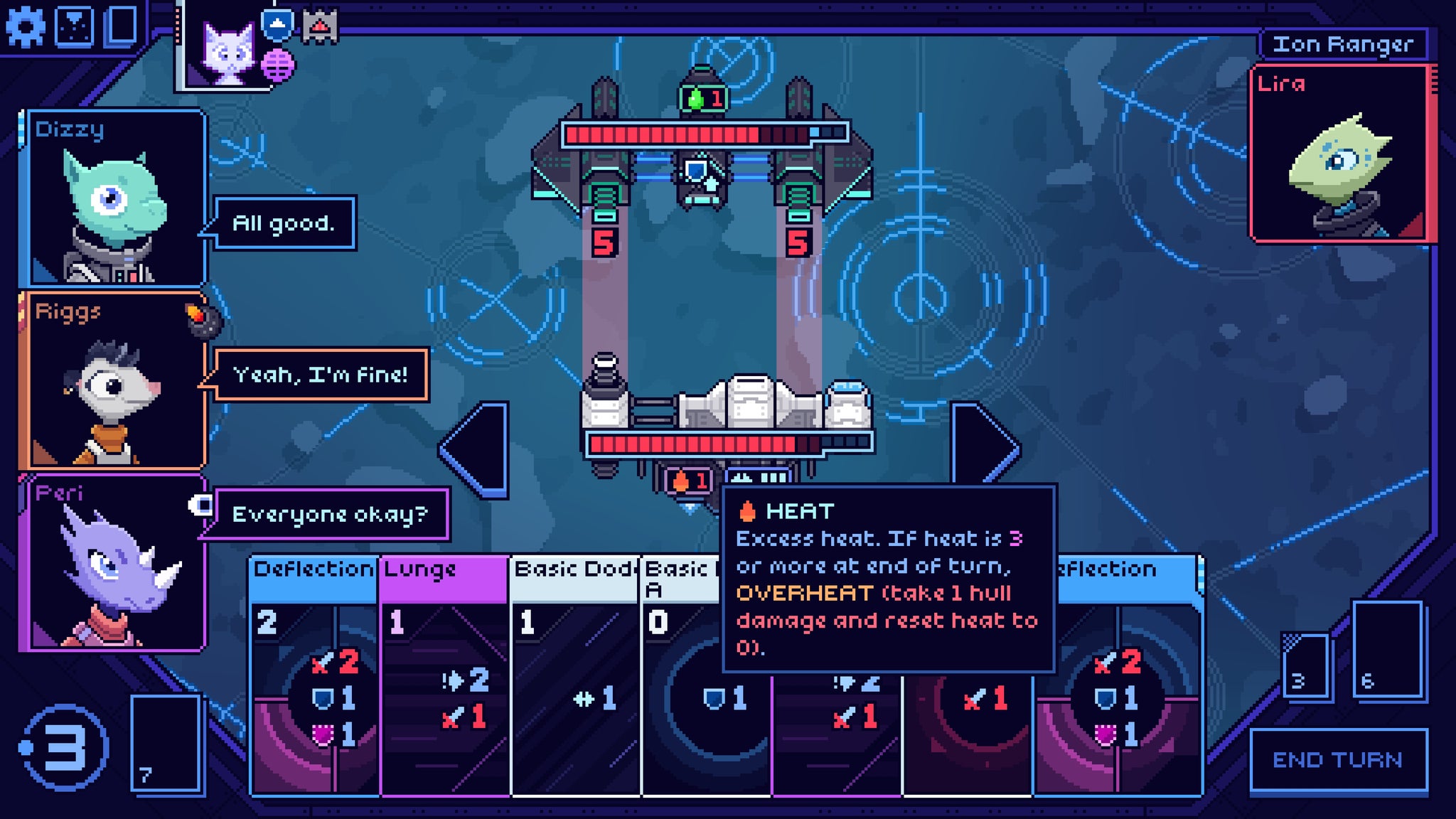 Two spaceships face off against each other in Cobalt Core - 4