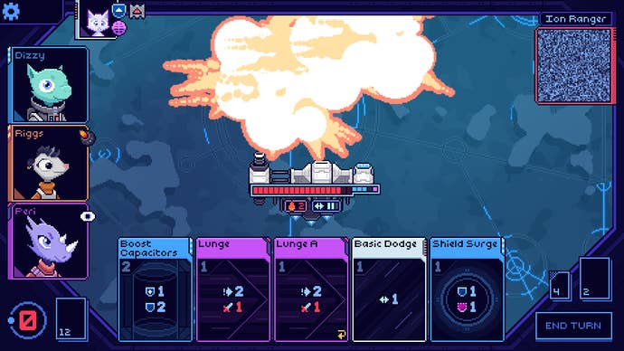 A ship explodes in Cobalt Core