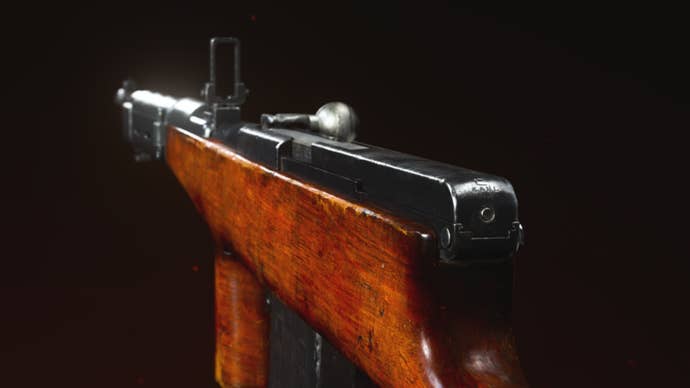 A render of the Automaton in Call Of Duty: Vanguard, as seen from the Gunsmith preview animation screen.