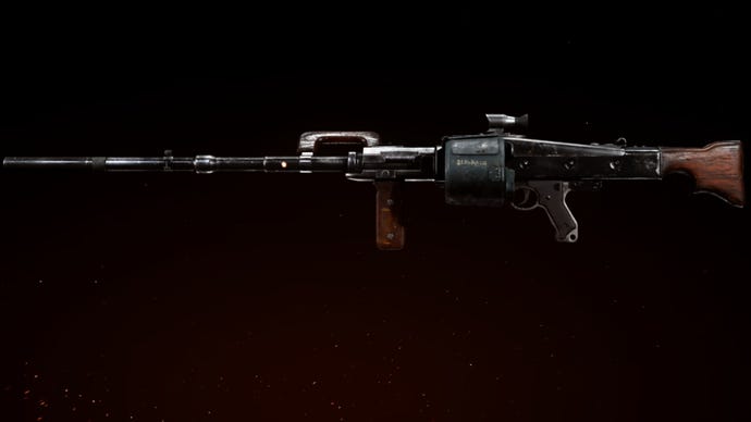 MG42 against a dark background in Call Of Duty: Vanguard’s gunsmith.