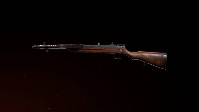 Type 100 weapon preview against black background in Call Of Duty: Vanguard