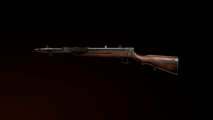 Type 100 weapon preview against black background in Call Of Duty: Vanguard