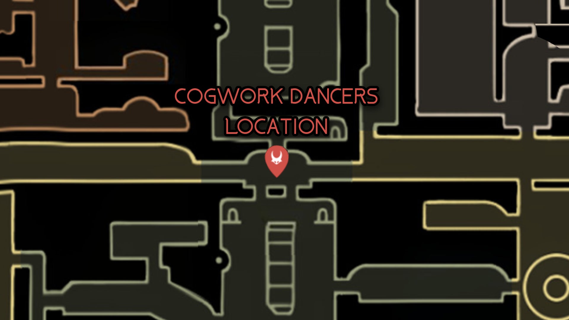 A map showing the location of the Cogwork Dancers in Hollow Knight: Silksong. - 36