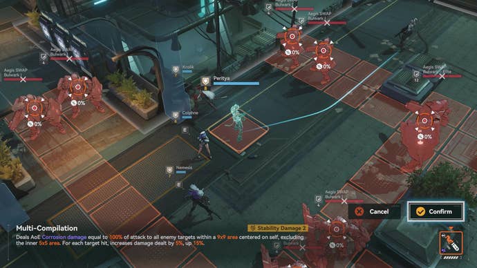In-game screenshot of Girls Frontline 2, showing the X-Com style gameplay.