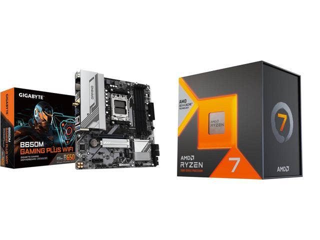 AMD Ryzen 7 7800X3D processor and Gigabyte B650M Gaming Plus Wifi motherboard