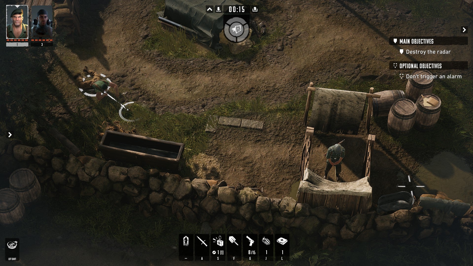 Sneaking up on a nazi having a wee in Commandos: Origins. - 5