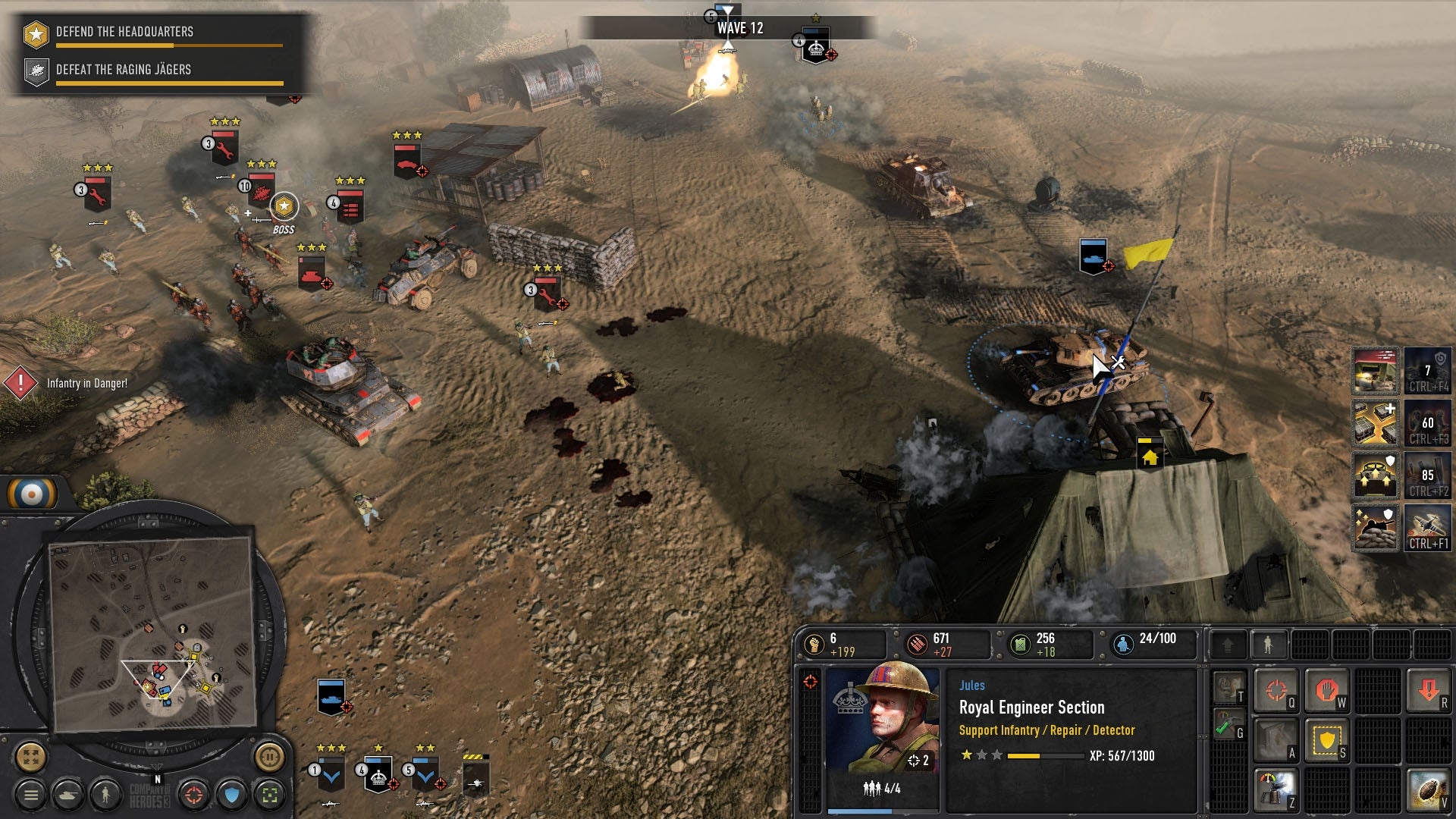 German forces overrunning the British in Company of Heroes 3: Final Stand