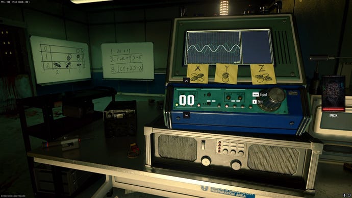 Resolviendo un rompecabezas de decodificación de computadora en Black Ops 6 Zombies.