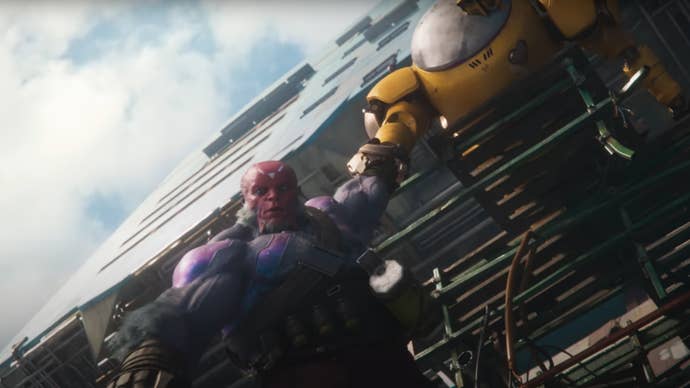 Some characters hanging off a ledge in Concord.