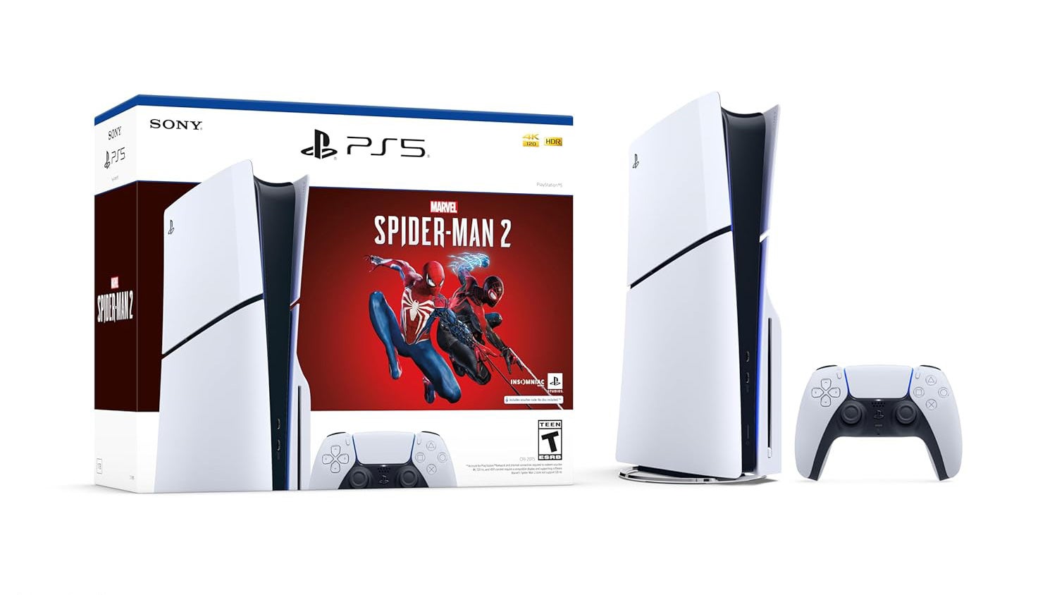 sony ps5 slim and marvel&rsquo;s spider-man 2 bundle