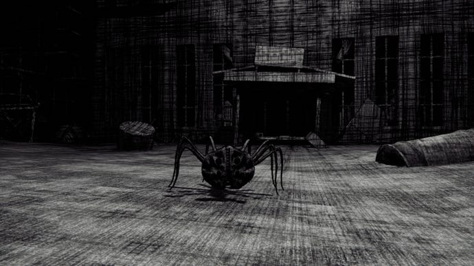 Screenshot of a Spider monster in Content Warning.