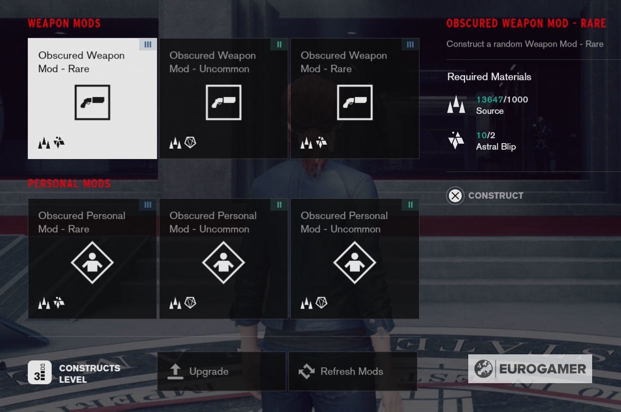 Control - Weapon Mods and Personal Mods, including Astral Constructs ...
