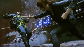Control protagonist Jesse uses her powers to push an advancing enemy away