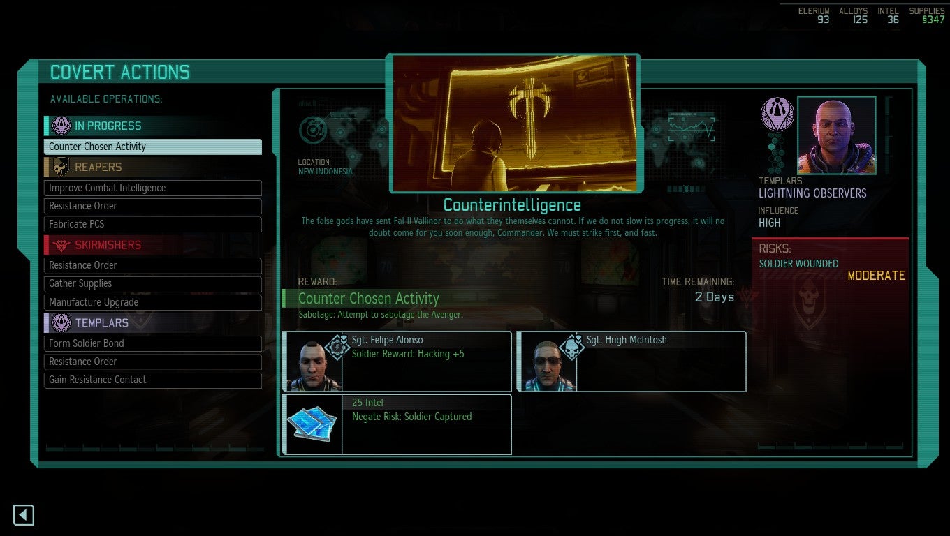 XCOM 2 Resistance Ring and Covert Actions management explained