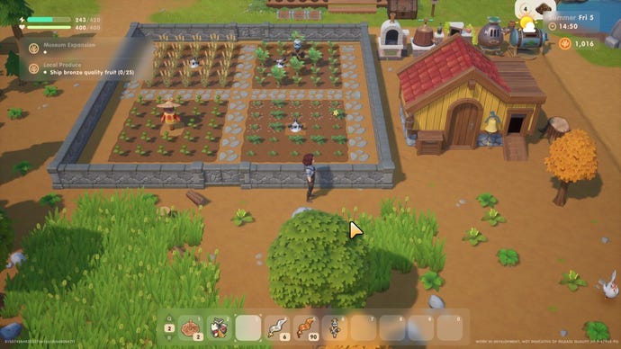 A small but growing farm in 3D Stardewlike Coral Island