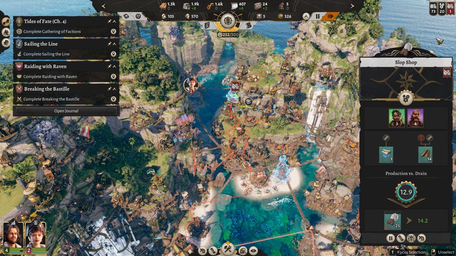 Lots of interlinking paths in Corsair Cove
