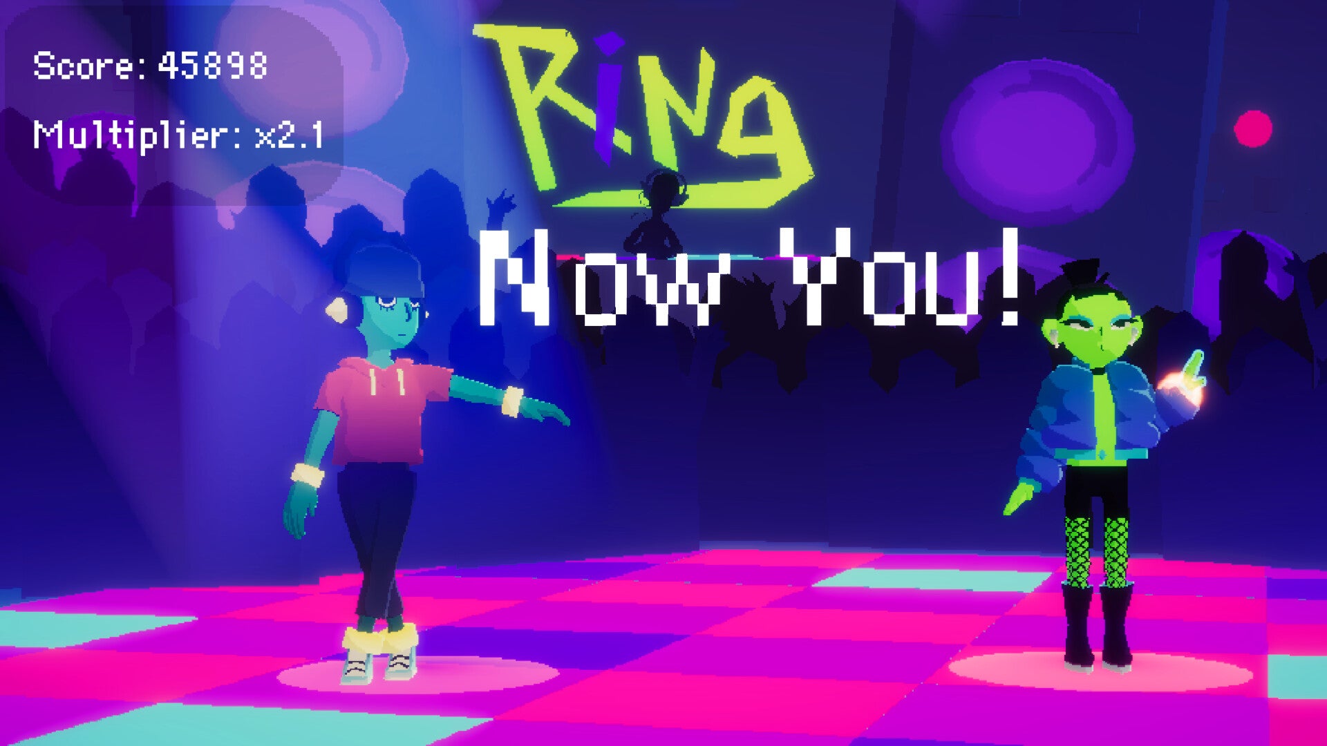 Portal To The Cosmobeat is a brilliant, ridiculous and currently free mix of QWOP and Dance Dance Revolution