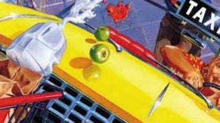 Crazy Taxi gameplay video has a crazy yellow car running around