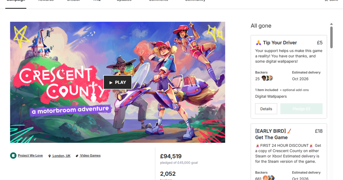 "Crowdfunding is fundamentally a marketing and a community exercise" – What developers need to know about funding a game with Kickstarter in 2026