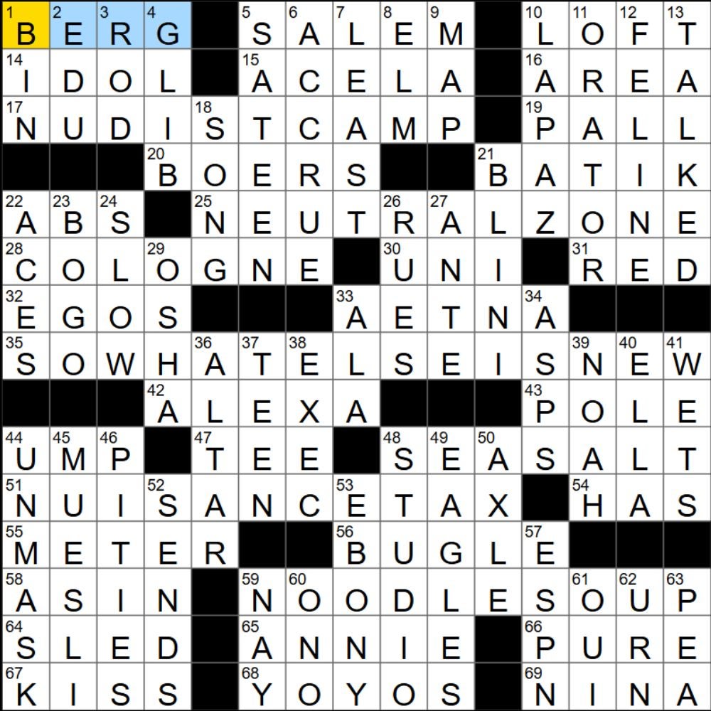 The completed NYT Mini Crossword for 01/09/2025, showing all the answers for each clue. - 3