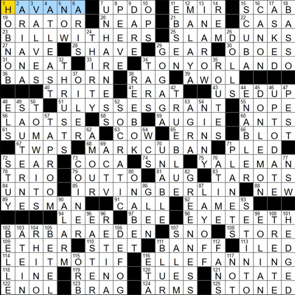The completed NYT Mini Crossword for 07/09/2025, showing all the answers for each clue. - 3