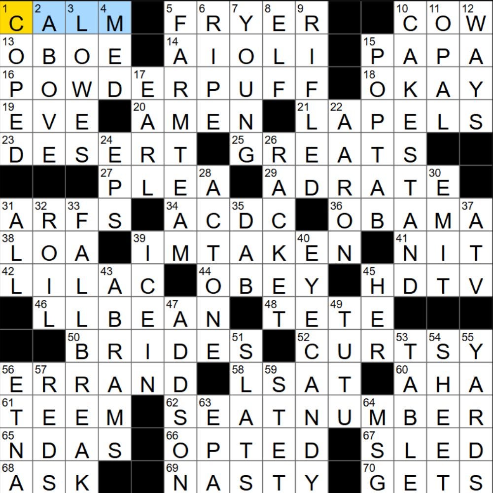 The completed NYT Mini Crossword for 08/09/2025, showing all the answers for each clue. - 3