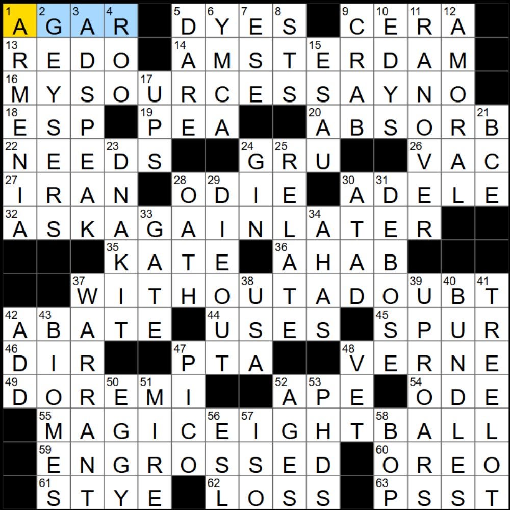 The completed NYT Mini Crossword for 08/10/2025, showing all the answers for each clue. - 3