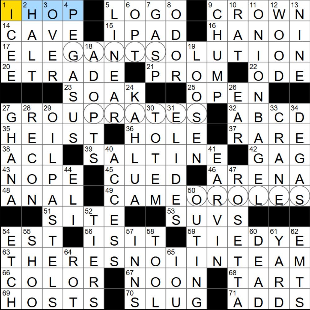 The completed NYT Mini Crossword for 15/09/2025, showing all the answers for each clue. - 3