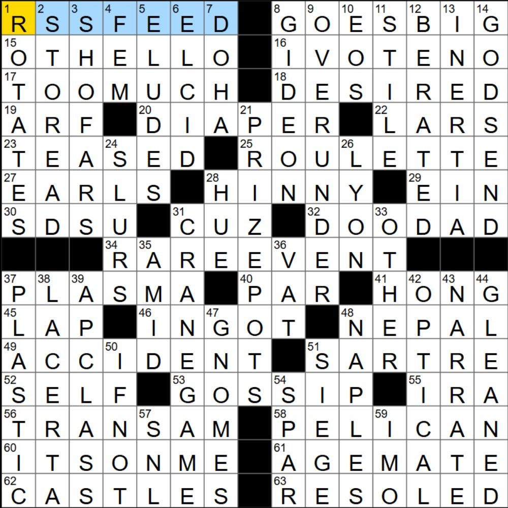 The completed NYT Mini Crossword for 18/09/2025, showing all the answers for each clue. - 3