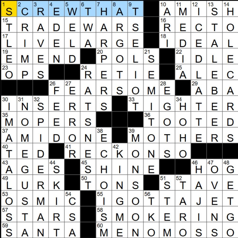 The completed NYT Mini Crossword for 20/09/2025, showing all the answers for each clue. - 3