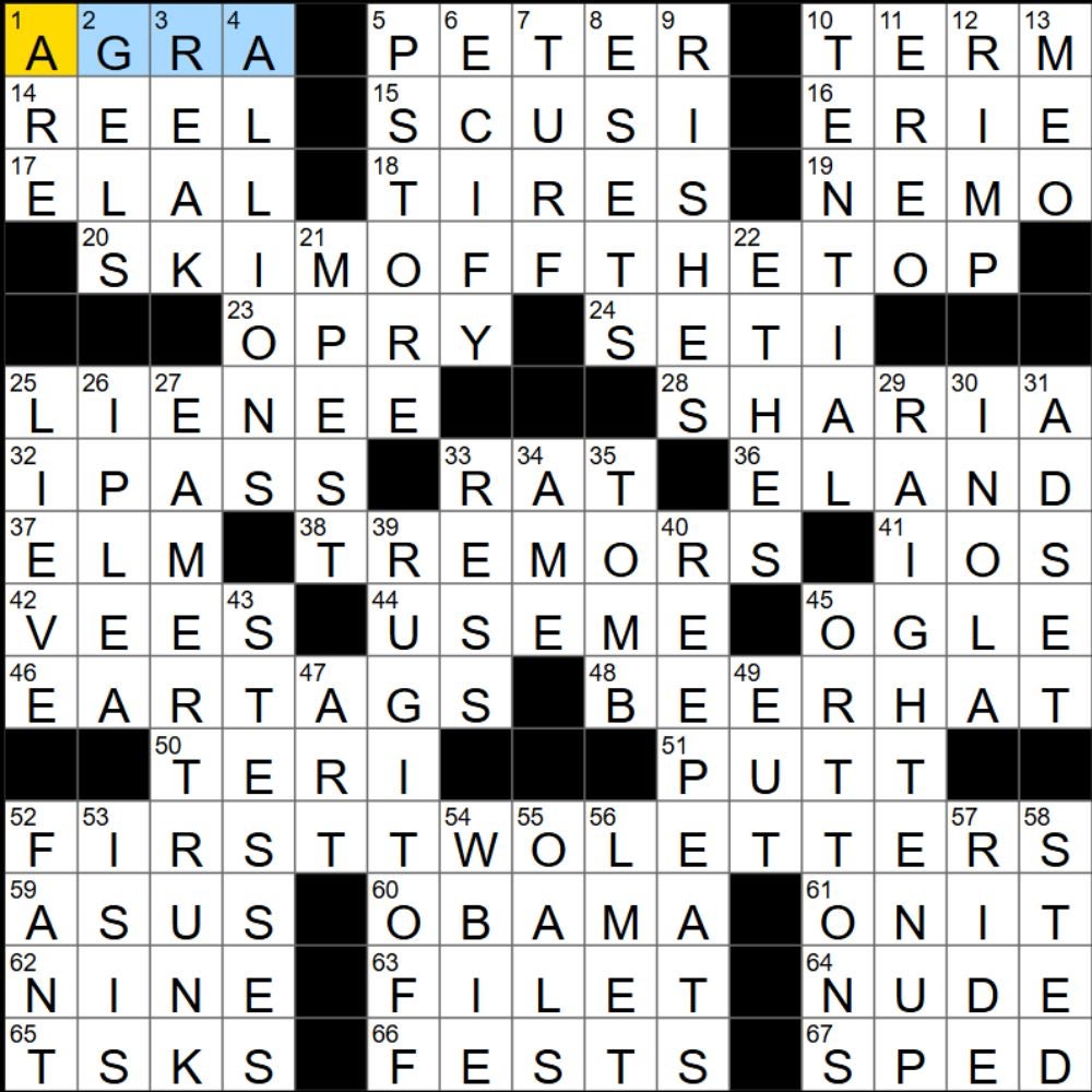 The completed NYT Mini Crossword for 25/09/2025, showing all the answers for each clue. - 3