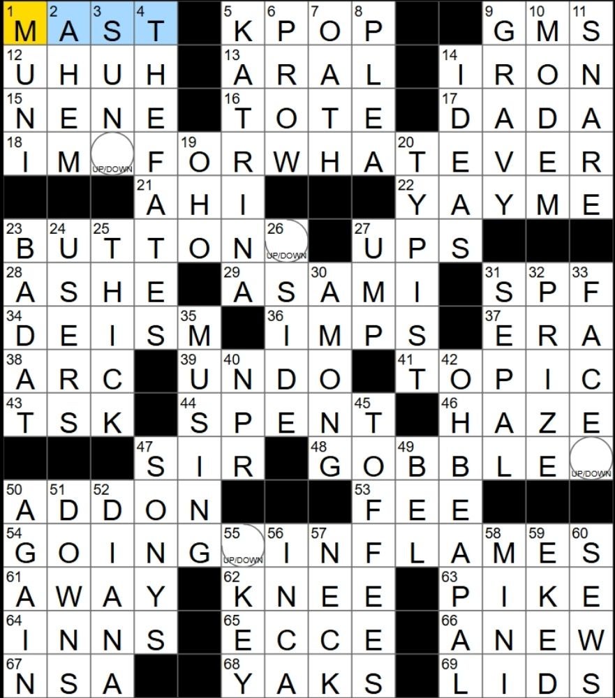 The completed NYT Crossword for 27/08/2025, showing all the answers for each clue. - 3