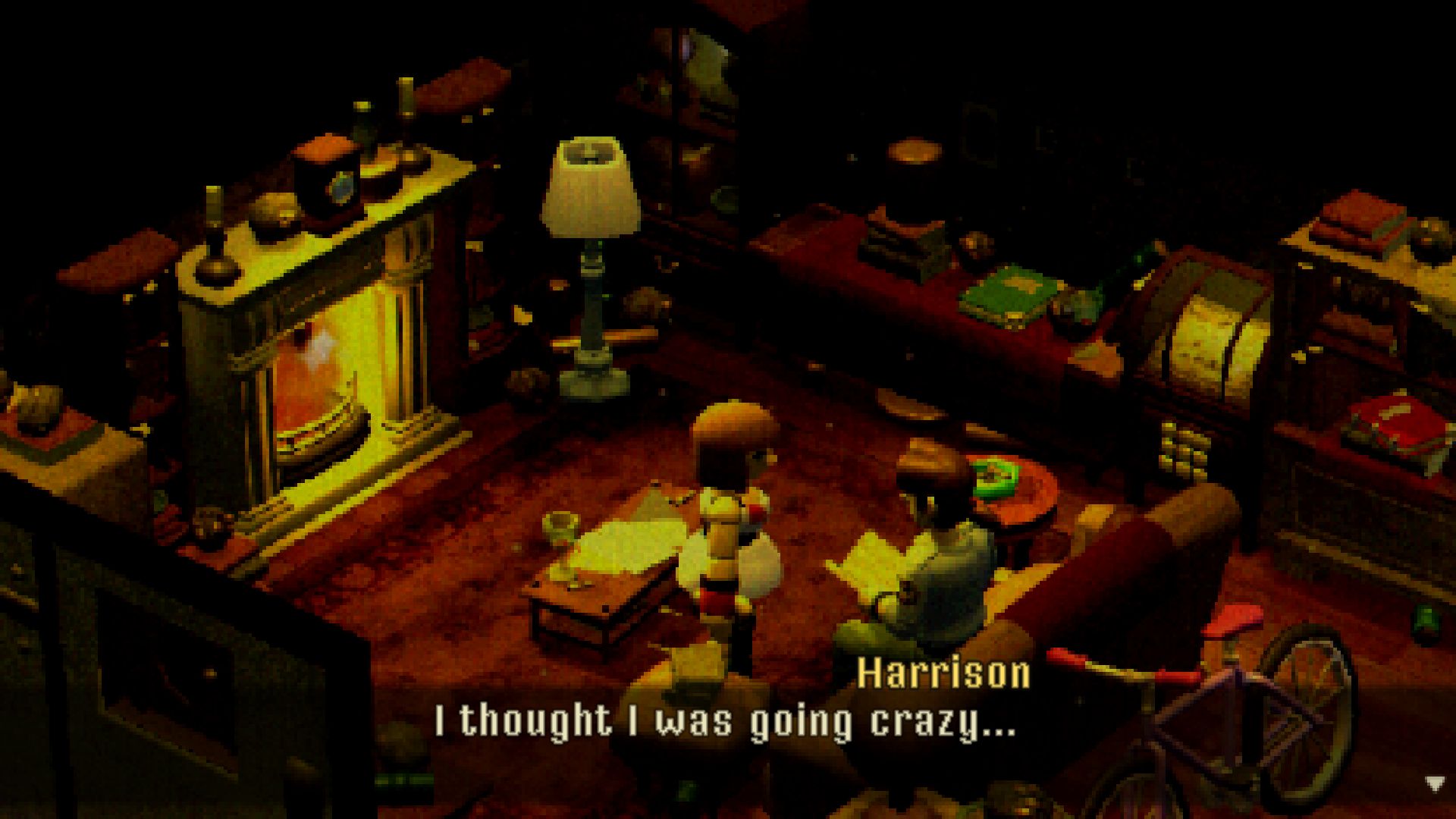 Mara talks to a police officer who has unwisely come to investigate the park in Crow Country - 5