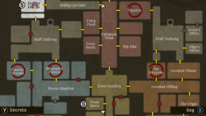 part of the map in Crow Country