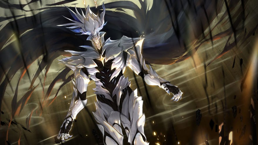 Artwork showing the Crownless boss in Wuthering Waves.