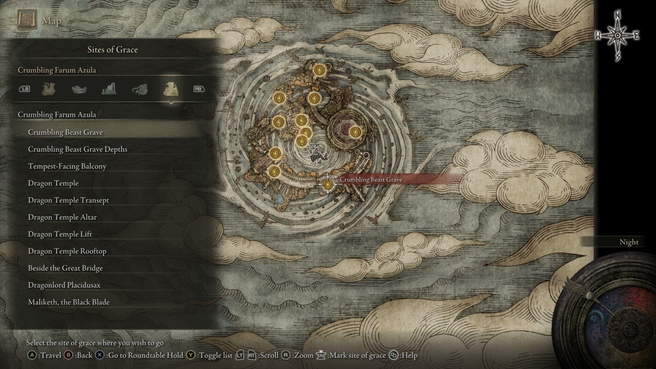 Crumbling Beast Grave Grace in Elden Ring